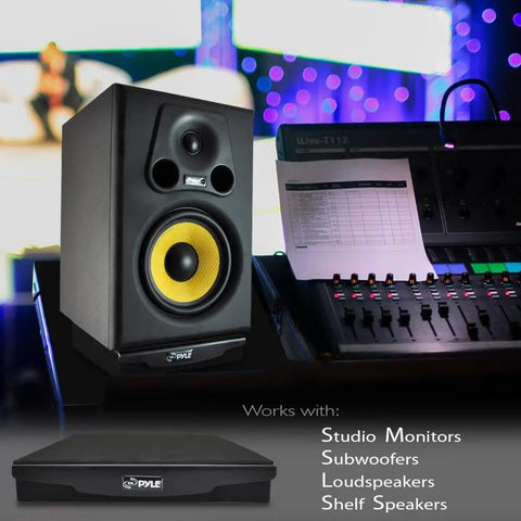 Pro Grade Foam Isolation Pads For Studio Monitors Subwoofers And Loudspeakers 7.5 By 9.1 Inch Platform With Rubber Base Delivers Crisp Vibration Dampening For Clearer Low End And Safer Stable Setup