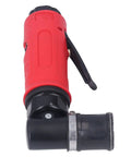 Heavy Duty Pneumatic Die Grinder Pulling Serious Power At 15000 Rpm with red handle for comfy grip and smooth metal removal.