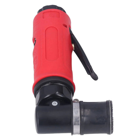 Heavy Duty Pneumatic Die Grinder Pulling Serious Power At 15000 Rpm with red handle for comfy grip and smooth metal removal.