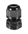 PG11 6 Hole Cable Gland Nylon Joint with Adjustable Locknut, waterproof IP68 rated for 1.4-2.1mm wires, black design