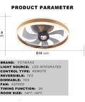 Bladeless 20 Inch Flush Mount Ceiling Fan With Light Remote And Smart App Control 360 Degree Oscillation Gold Finish