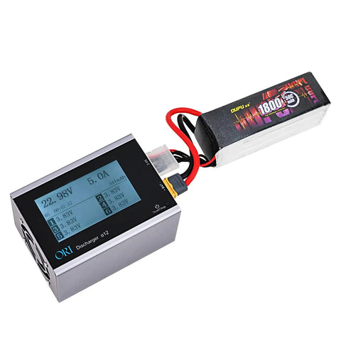 Smart LiPo Battery Discharger With One Tap Intelligent Balance connected to LiPo pack, auto current adjustment, voltage stabilization