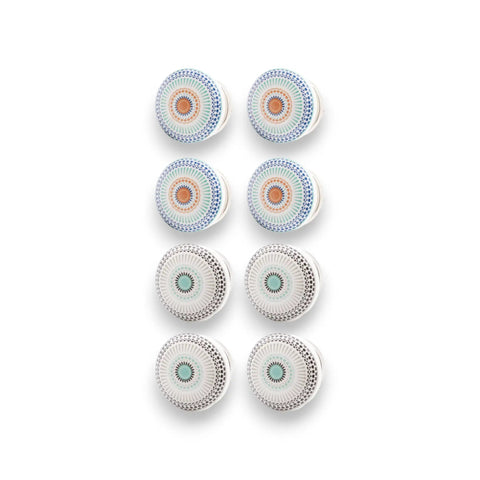 Pack Of Eight Vibrant Mandala Ceramic Cupboard Knobs 40mm Drawer Pulls With Washers for chic home decor, featuring a colorful mandala design.