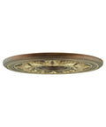 Side view of Traditional Ceiling Medallion Hand Applied Palatial Bronze With Gilded Accents 22.5 Inch Diameter 1.5 Inch Thick