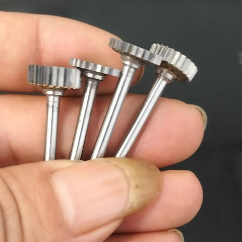 4 Pack 12mm T Type Aluminum Cutting Burrs, 1/8 Inch Shank, Cylindrical Tungsten Carbide Burs For Rotary Tools in hand