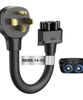 Slick Plug And Play Nema 14 50 Adapter For Tesla Gen 2 Mobile Connector with heavy duty cord and NEMA 14-50 plug.