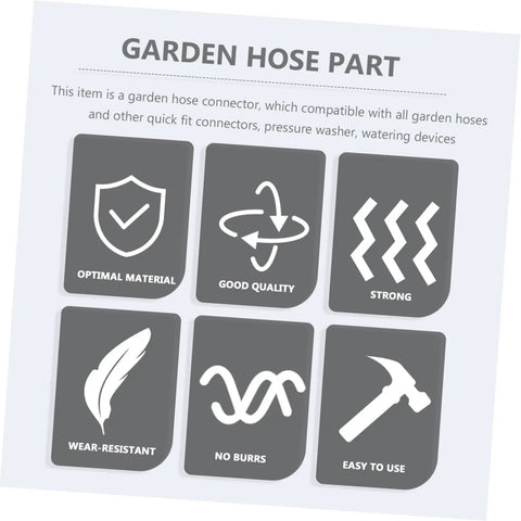Top Tier Garden Hose Repair Connector Kit With Quick Disconnect Male Female Fittings For Easy Outdoor Setup And Leak Free High Pressure Water Flow, gray plastic