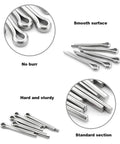 Two Piece Split Pins Kit Pro Grade Stainless Steel 304 U Pins For Mechanics And Cars Hairpin Split Cotter Pin Set Heavy Duty 340 Count