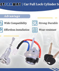 Lock Cylinder Set For Hyundai Elantra 2011-2016 Plug-And-Play Ignition Switch Front Left Door Lock And Two Universal Keys Replacement 81970-3XA00 81910-3XA00
