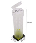 Measurement of a single queen bee roller cage from Set Of 30 Queen Bee Roller Cages For Beekeeping Must Have Lightweight Plastic Rearing Cups Kit