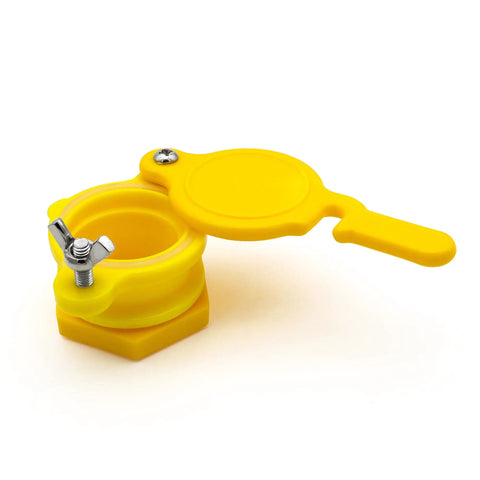 Two Pack Honey Gate Valves For Extractor, Pro Grade Durable Nylon Tap For Bee Hive Harvesting, Yellow, Fits 5 Gallon Buckets