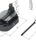 Slick Mini Lathe Ball Turning Attachment For 7X14 And 7X16 Direct Cross Slide Mount showcasing a hardened steel construction and detailed measurements.