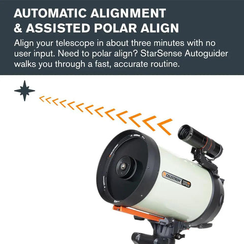StarSense Autoguider For Computerized Telescopes With 3 Minute Auto Alignment attached to telescope, focus on lens and mount