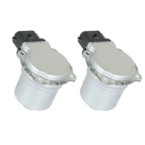 Pair of Silscvtt clutch actuators for automatic transmissions; front view shows silver housings and black connectors.