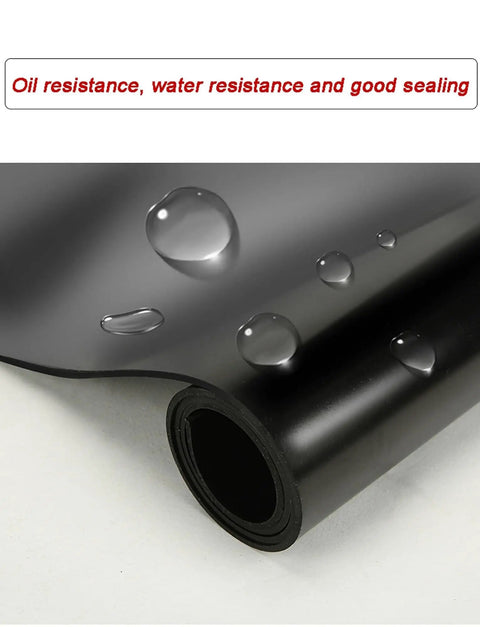 Rock Solid Premium Anti Slip Rubber Pad Oil Resistant Heavy Duty Floor Mat For Workshops Garages And Job Sites showing water droplets on surface.