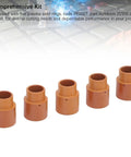 Five Piece Plasma Swirl Ring Kit for Versa Cut 40 Torch CB50 CB60 CB70, flame retardant ABS cutting consumables aligned.