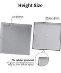 Interior and dimensions of 12x12x6 Inch ABS Plastic Dustproof Waterproof Junction Box IP65 Outdoor Electrical Enclosure with gasket