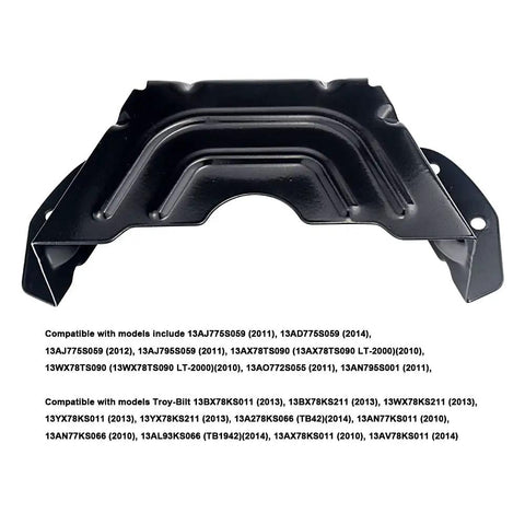 Black Deck Belt Cover For 42 Inch And 46 Inch Lawn Mower Decks Replacement Part 78306424A0637 Fits MTD Craftsman Troy Bilt Yard Man Spindle Pulley Guard Belt Guard Cover Built Tough. Black steel mower deck belt cover with mounting holes