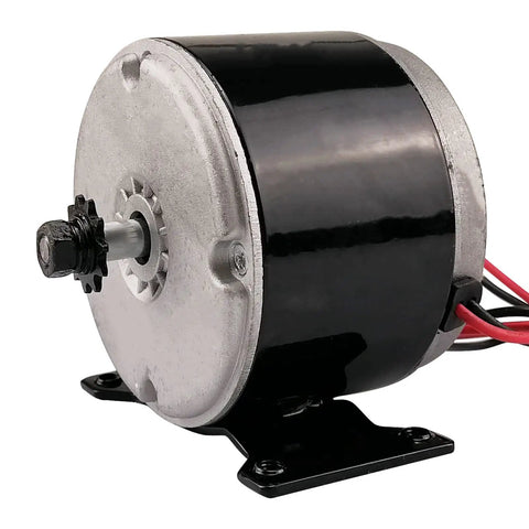 24V 250W Small Brushed Permanent Magnet DC Motor For DIY Projects Mowers And Grinders Compact Aluminum Body