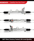 Hydraulic Power Steering Rack and Pinion Assembly For Toyota Camry 2002 2006 Solara 2004 2008 Lexus ES300 2002 2003 ES330 2004 2006 Ref 26 2606 Left Hand Drive Only, front and side views