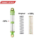 Lengthened Fifty Nine Millimeter Aluminum Oil Filled RC Shock Absorber Upgrade With Three Spring Options For Traxxas Defender