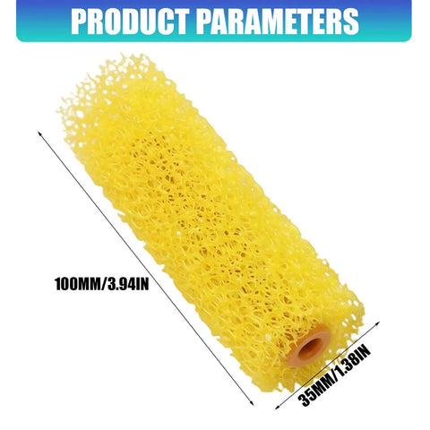 Pro Level Polyurethane Sponge Paint Roller Covers 10 Pack For Ultra Smooth Textured Walls Water Based And Oil Based Paints hardcore refill measuring 100 x 35 mm.
