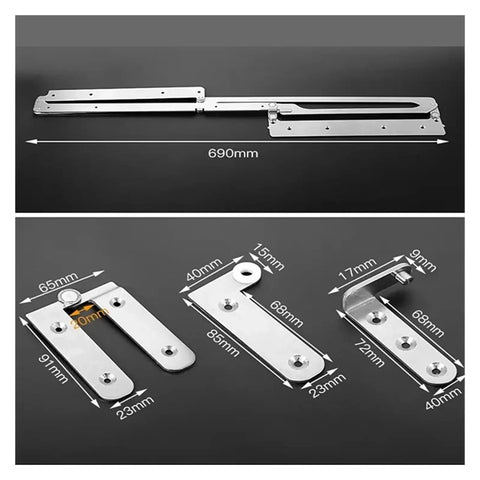 Top Notch Stainless Steel Heavy Duty Silent Cabinet Hinge For Left Inner Door 3D Adjustable Nickel Plated Steel Soft Close, showing measurements.
