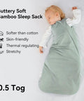 Toddler asleep in Soft Bamboo Sleep Sack For Toddlers 2T To 3T Cozy And Comfy Half Tog Lightweight Wearable Blanket