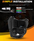 DOT LED Dirt Bike Headlight 40W 2700LM Universal Motorcycle Front Light wiring diagram and components