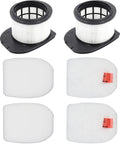 Six Pack Replacement Filter Kit For IZ862H Stratos Cordless Vacuum And IZ Series Models Including IZ562H UZ565H IZ540H IZ840 IZ800 Includes Two Foam Filters And Two Felt Filters with two standard filters shown