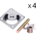 Industrial Strength Furniture Leg Mounting Plates Two By Two Inch T Plate Five Sixteenth Inch Threaded M8 Set Of Four