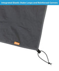 Heavy Duty Tent Footprint Groundsheet For 9 Person Instant Cabin Tents Easy Camp Setup Tarp with stake loops and corner details.
