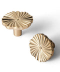 6 Pack Zinc Alloy Drawer Knobs Champagne Bronze Cabinet Knobs With Flower Design, dope modern style, anti rust finish, top view