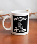 No Bitchin' In My Kitchen 11 Oz Ceramic White Mug With Comfortable Handle Versatile Coffee Cup For Home Office And Kitchen