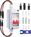 DC 500V Solar Panel Disconnect Switch 32A IP65 Waterproof Miniature Circuit Breaker Box with cables and connectors