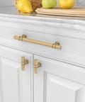 Kitchen cabinet with 10 Pack Champagne Bronze Cabinet Knobs And 2 Inch T Bar Cabinet Pulls For Kitchen Cabinets Drawers And Home Cabinet Hardware ZH0050 Easy To Install And Durable Hardware.