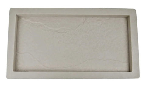 Stone Veneer Rubber Paver Molds For Concrete Rustic Patio And Walkway Edging DIY Friendly No Release Agent Needed Easy Color Pigment Release Reusable For Hundreds Of Uses 24 Inches Long By 12 Inches Wide By 1.5 Inches Deep rectangular mold