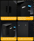 Premium EV Charger Cover Outdoor Lock Box With Tempered Viewing Panel And Ventilated Side Doors To Shield Your Rig From Elements Plus Plug N Play Ready For Standard Home Stations 20X10X35 features stainless steel hinges and cable protection.