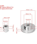 Premium Timing Belt Kit Upgrade Your 3D Printer Milling Machine Rig Featuring Strong Aluminum Build And Precision Keyed Bore Design For Smooth Power Transfer Non Slip Grip On Pulleys That Maximizes Efficiency Plus Energy Savings Performance Daily. 280mm belt sizes shown