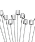 10 Pcs Stainless Steel Shifter Cables For Bikes 2M Length Replaceable Derailleur Cables with rounded ends displayed