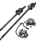 Beefed Up Front U Joint Axle Shafts And Wheel Bearing Hubs Kit For Jeep Wrangler 2007 2008 2009 2010 Dana 30 Axle With 4x4 ABS