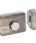 No Stress Keyless Door Deadbolt With Beast Mode Electronic Smart Lock Core brushed stainless steel housing for office security.