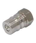 Heavy Duty 1/2 Inch NPT Stainless Steel ISO 7241B Quick Disconnect Hydraulic Coupler Set Built Tough with durable finish.