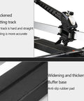 1200mm Manual Ceramic Tile Cutter Pro Grade With All Steel Frame Foldable Design close-up of cutting track and buffer base