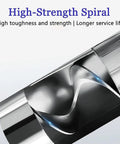 Close-up of a high-strength spiral component of the Heavy-Duty 1500W Screw Conveyor With 60-Inch Reach, Portable Grain And Powder Transfer Auger.
