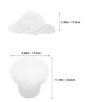 Hella Breathable Antistatic Mesh Protective Cap With Knockout Grip For Electronics Shops And Cleanrooms, shown from two angles, white mesh.