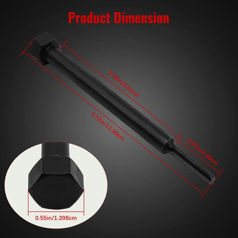 Pro Grade Glow Plug Bore Reamer Tool For Duramax Diesel Engines 6.6L 3.0L 2.8L L5P LM2 LWN LZ0 dimensions illustration