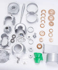 Hands On 3D Printed Turboprop Engine Model Kit In One Fifty Scale With PT6A Details Semi Dissected Engine And Electric Fan Blades For STEM Education And Science Demonstrations 100 Pieces, parts laid out