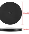 Image showing the 6 Inch Black Lazy Susan Turntable With Ball Bearing, 360 Degree Rotation, Smooth Spin, dimensions 15cm diameter, 1.2cm height.