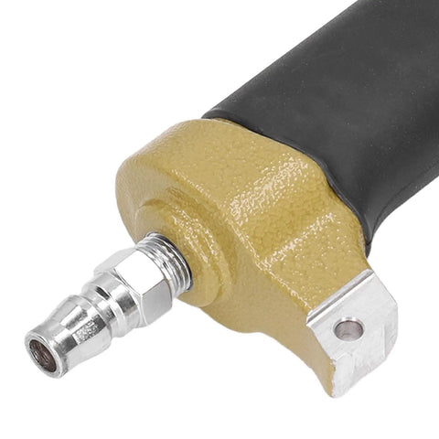 Close-up of the Pneumatic Decorative Nailer For Trim And Finish, Air Powered Thumbtack Pin Tool, Upholstery Nailer For Cloth And Leather